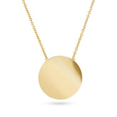 Gold Disc Pendant - Dracakis Jewellers